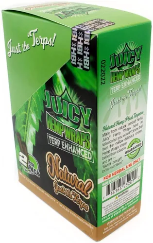 Vista 2 de Juicy Natural - Envolturas de cáñamo puro (25 paquetes/caja completa) (natural)