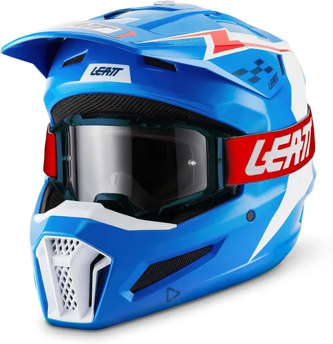 Vista 11 de Leatt Kit de casco y gafas Moto 3.5 Protección y comodidad Negro
