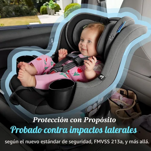 Vista 5 de Graco EasyTurn 360 Asiento de automóvil convertible 2 en 1, asiento de automóvil giratorio de 360 grados de bebé a niño pequeño giratorio, 2 modos