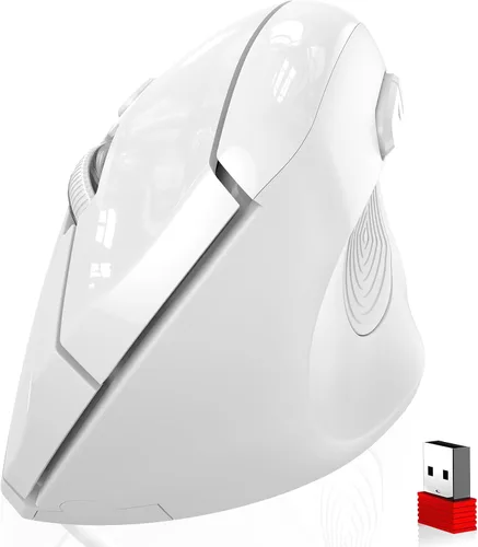 Vista 11 de memzuoix Ratón inalámbrico ergonómico, 2.4G óptico inalámbrico, 800/1200/1600 DPI, mouse vertical para computadora portátil, Mac, PC, escritorio