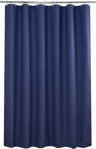Vista 32 de AmazerBath Cortina de ducha larga de 36 x 84 pulgadas, cortina de ducha transparente de PEVA grueso resistente, cortina estrecha con 2 piedras
