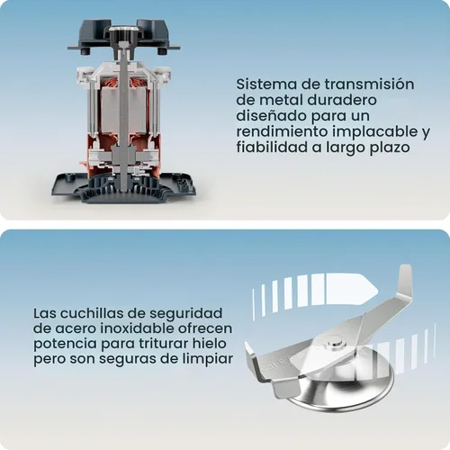 Vista 8 de Chefman Obliterator - Licuadora de encimera de 48 onzas para batidos, motor de 1380 W para triturar hielo, nueces y frutas congeladas con cuchilla