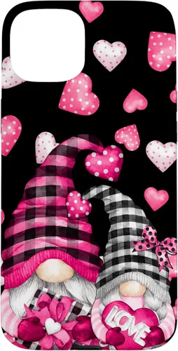 Vista 9 de Pink Buffalo Plaid Valentines Gnome Cute Love Heart Case for iPhone 17