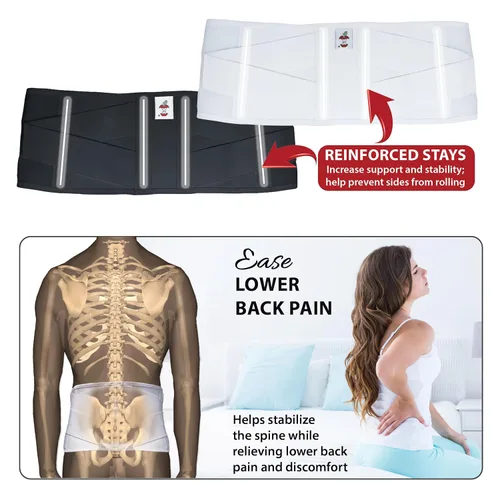 Vista 3 de Core Products Corfit LS Soporte lumbar ajustable para aliviar el dolor, hombres/mujeres, negro, pequeño