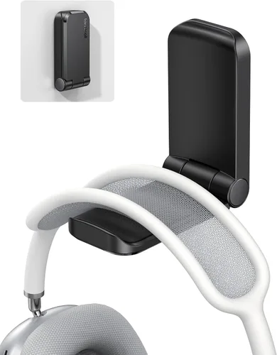 Lamicall Soporte para Auriculares, Gancho Adhesivo para Auriculares - Soporte Adhesivo para Auriculares, Clip Bajo Escritorio, Soporte para