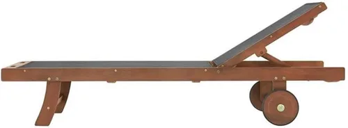 Vista 4 de Juego de 2 sillas reclinables de madera de eucalipto de lujo para exteriores con asiento de malla duradera y marco resistente a la intemperie, 73