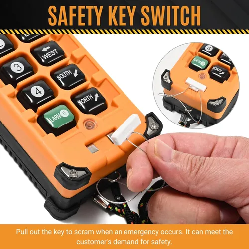 Vista 3 de Control remoto de grúa de 12 V, controlador de elevación IP65 resistente, interruptor industrial, control remoto de elevación de grúa VQP Truck