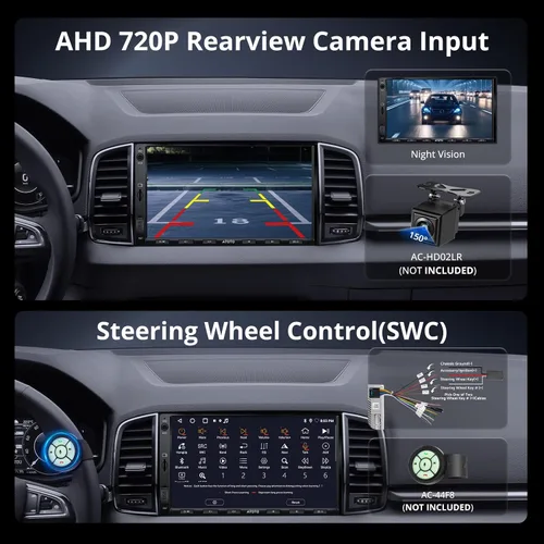 Vista 6 de ATOTO A5L 7 pulgadas Android doble DIN estéreo para coche, CarPlay inalámbrico y Android Auto pantalla táctil, conexión Wi-Fi/BT/USB, radio de coche