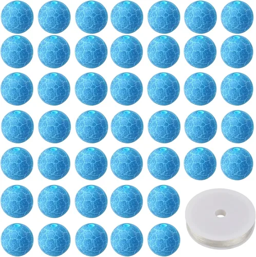 Vista 28 de 100 cuentas de piedra natural de 0.236 pulgadas y 7 chakras redondas sueltas de piedras preciosas curativas con cordón elástico de cristal gratis