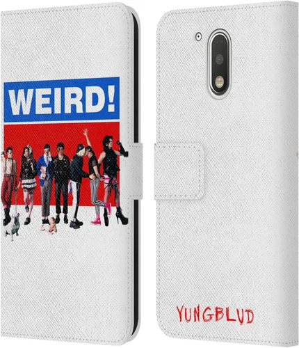 Vista 7 de Head Case Designs Officially Licensed Yungblud Face Graphics Leather Book Wallet Case Cover Compatible with Motorola Moto G41