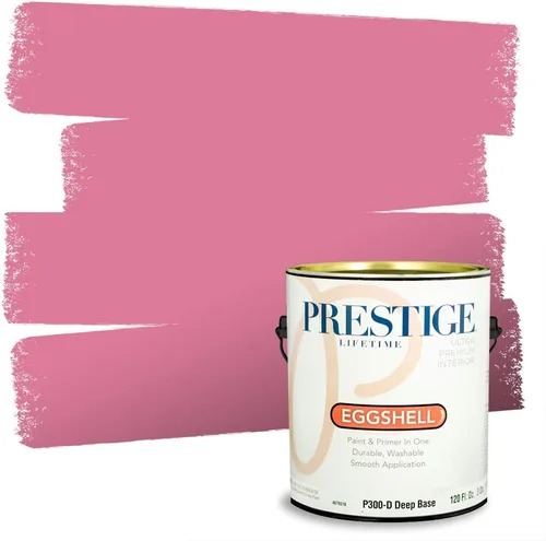 Vista 98 de Prestige Paints E100-T-SW6591 Pintura exterior e imprimación en uno, 1 galón, plano, combinación comparable de Sherwin Williams Amaryllis, 1 galón