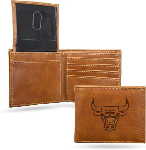 Vista 47 de Rico Industries - Cartera de diseño delgado con grabado láser de la NBA, cartera con grabado láser estilo billetera - Gran regalo