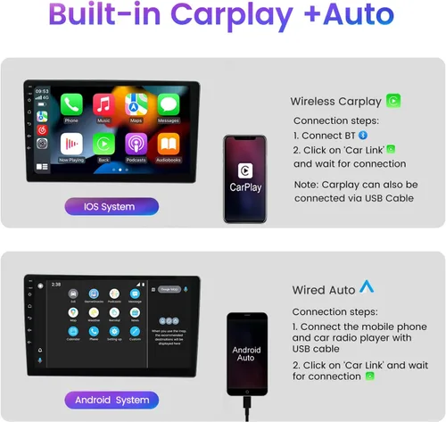 Vista 4 de 8-Core 2+32GB IPS pantalla táctil estéreo del coche para Jeep Wrangler JL 2018-2019 Bluetooth Radio de coche incorporado Car-Play Android Auto
