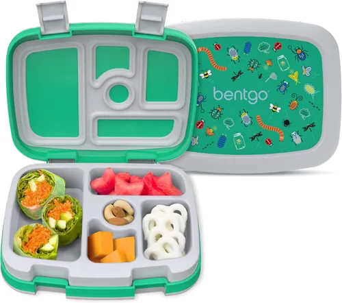 Vista 23 de Bentgo Kids Prints - Lonchera de 5 compartimentos, estilo bento, para niños, a prueba de derrames, tamaños de porción ideales para edades de 3 a 7