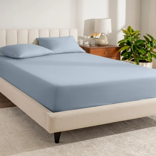 Vista 15 de Bare Home Sábana bajera ajustable 100 % algodón orgánico Twin, tejido de percal crujiente, ligera y transpirable, sábana bajera de bolsillo profundo