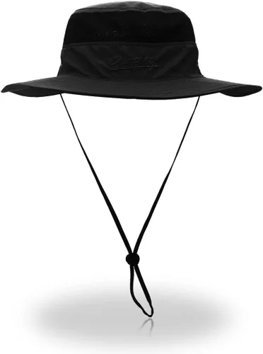 EONPOW Sombreros de pesca a prueba de viento UPF50+ protección UV cubo playa malla sombrero de sol 22.0-24.0 in Negro