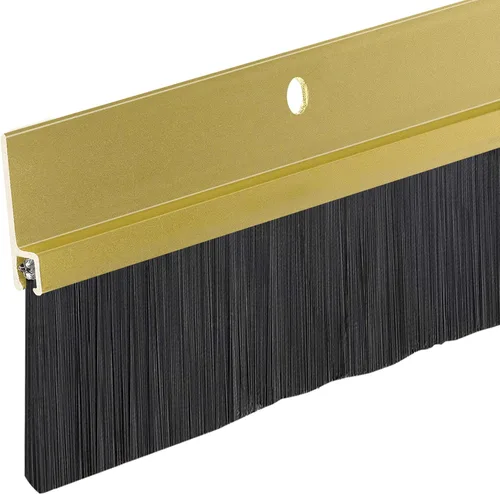 Vista 7 de Cepillo de barrido para puerta con cepillo negro de 1 1/2 pulgadas (3 pies, marrón)