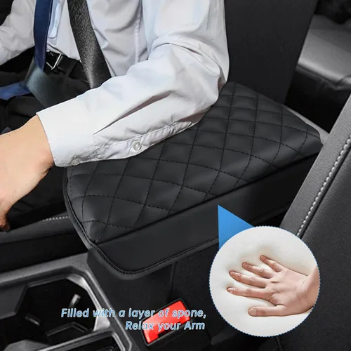 Vista 3 de INTGET Cubierta de Consola Central para VW Volkswagen Tiguan Accesorios 2019 2020 2021 2022 2023 2024&Taos 2022-2023 2024 Funda de Respaldo de Brazo