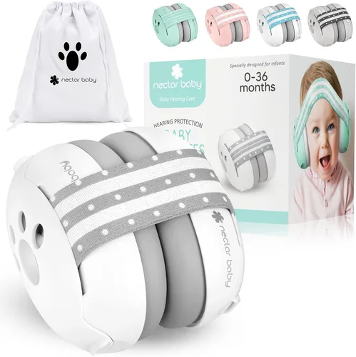 Vista 8 de Orejeras para bebés, protección contra ruido, auriculares con cancelación de ruido de 25 dB para bebés de 0 a 36 meses, artículos esenciales