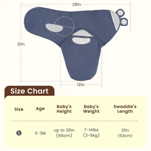 Vista 7 de PHF Saco de dormir para bebé 100% algodón para recién nacido, paquete de 3 sacos suaves y transpirables para bebés de 0 a 3 meses para niños