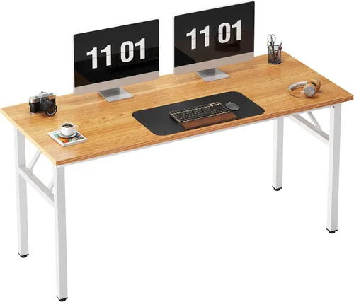 Vista 21 de Need - Escritorio plegable de computadora de 31.5 pulgadas para espacios pequeños, mesa plegable de escritura de estudio en negro para oficina