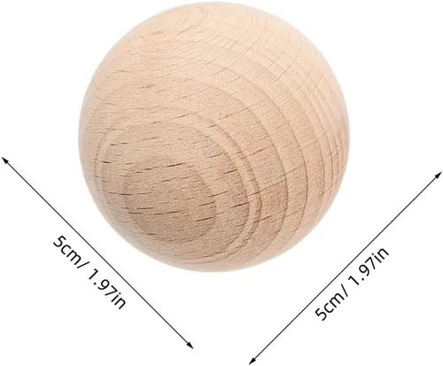 Vista 2 de Kisangel 5 bolas de croquet de repuesto para juegos de césped, bolas de madera sin terminar para manualidades y pintar para diversión al aire libre