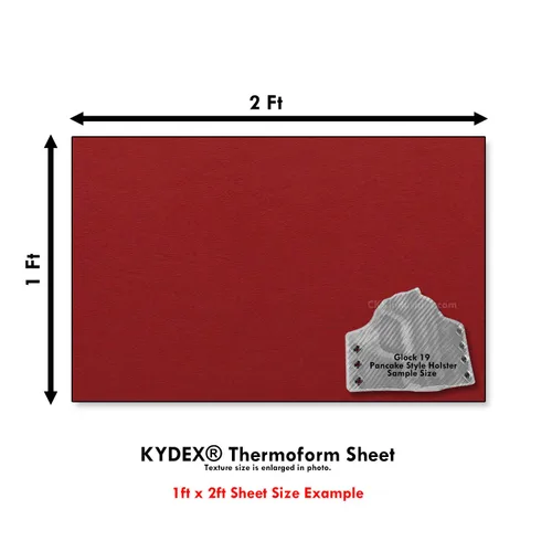 Vista 219 de Hoja de Termoformado Kydex - (Textura P1) - (Espesor de 0,15 cm) - (20,3 cm x 20,3 cm) - (Gris Barco) - (2 Hojas) - Para Hacer Fundas DIY, Armadura