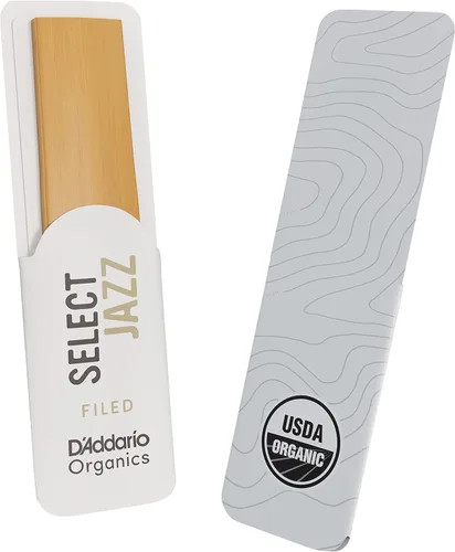 Vista 5 de D'Addario Organic Select Jazz Filed - Cañas de saxofón alto - Cañas de saxo - Selladas individualmente - 3 Medium, paquete de 10