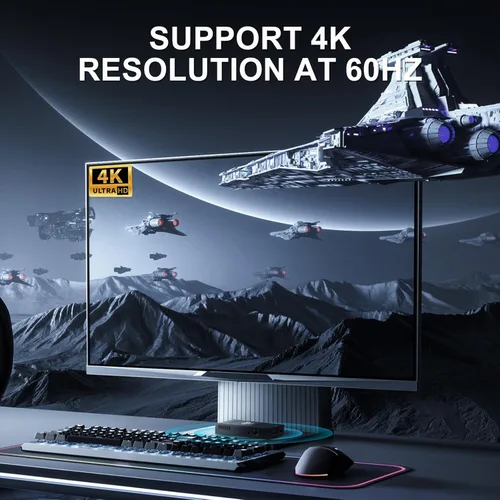 Vista 4 de Mini PC Stick Intel Celeron J4125 Windows 11 Pro 8GB DDR4 512GB SSD Compute Stick Soporte 4K HD, Gigabit Ethernet, 2.4G+5.0G Dual Band Wi-Fi, puerto