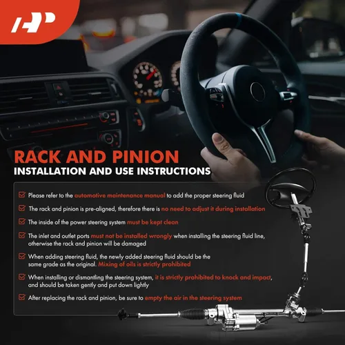 Vista 8 de A-Premium - Soporte de dirección hidráulica y piñón compatibles con Mercedes-Benz GL320 2007-2009, GL350 2010-2012, GL450 2007-2012, GL550, ML320