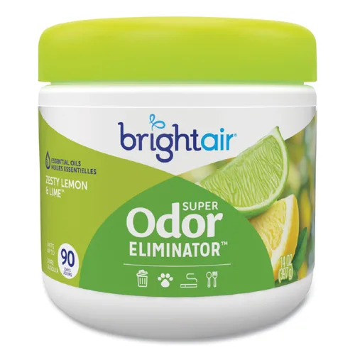 BRIGHT Air 900248 Super Odor Eliminator, Zesty Lemon and Lime, 14 oz (caja de 6)