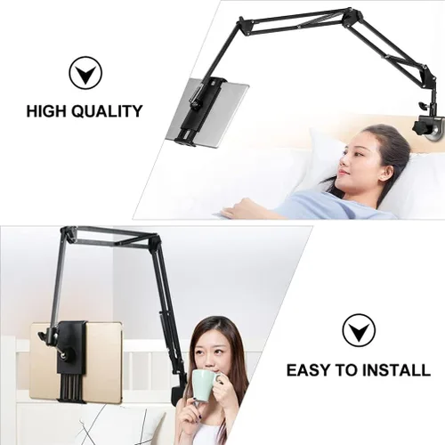 Vista 7 de Soporte plegable para teléfono y tableta, soporte universal flexible para tableta, ajustable, compatible con teléfonos inteligentes, tabletas