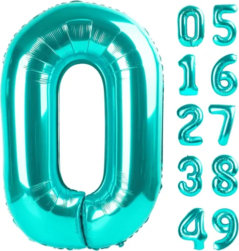 Vista 312 de Globos con números con estampado de vaca, globos de 40 pulgadas del número 0-9 (cero-nueve), globo de vaca para suministros de fiesta de cumpleaños