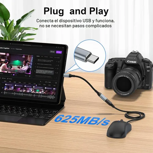 Vista 5 de Adaptador USB C a USB - 5Gbps [paquete de 2] Adaptador USB C 3.0 OTG para Android