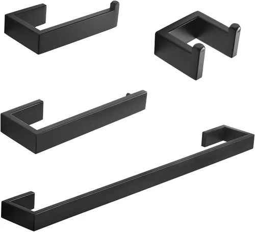 Vista 12 de Fapully Juego de accesorios de baño de 5 piezas de acero inoxidable montado en la pared, acabado cromado pulido