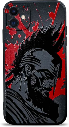 Vista 74 de SIMPLYMDRN Funda delgada para iPhone 12 Pro Max, diseño de guerrero, funda genial para hombres, funda de soldado de combate, delgada y flexible
