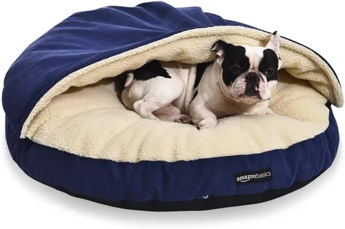 Vista 9 de Yaxa Basics Cama tipo cueva para mascotas, con cubierta extraíble para cueva, se adapta a mascotas de hasta 35 libras, 30 x 30 x 12.5 pulgadas