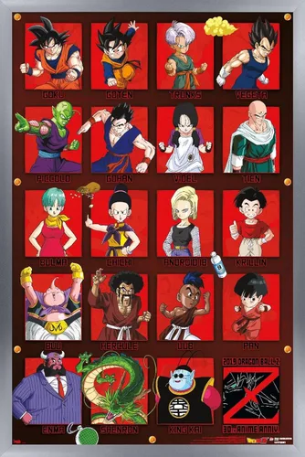 Vista 14 de Trends International Dragon Ball Z - Póster de pared de aniversario, 22.375 x 34 pulgadas, versión premium sin marco