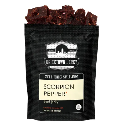 Vista 12 de Fajita Beef Jerky, suave y tierno aperitivo alto en proteínas, paquete de 3