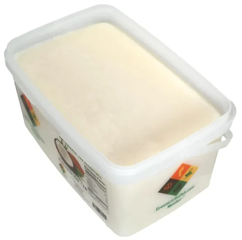 Vista 4 de Aceite de coco – grado alimenticio – 8 libras en una cubeta de 1 galón – Contenedor HDPE para microondas con tapa resellable y mango extraíble