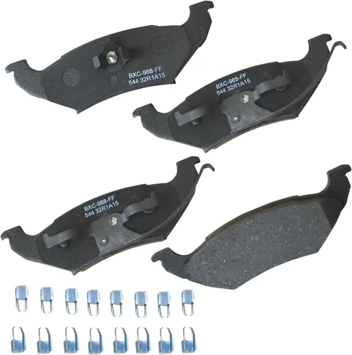 Vista 45 de Pastillas de freno traseras cerámicas Bendix Premium SBC1337 para Cadillac CTS 2014-2008, SRX 2016-2010, Chevrolet Camaro 2015-2010, Saab 9-4X 2011