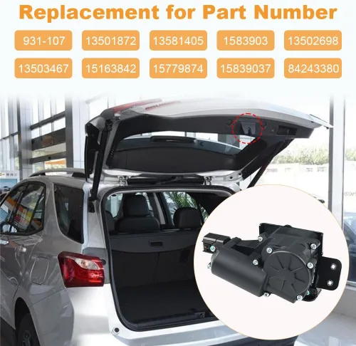 Vista 6 de Actuador de bloqueo de puerta trasera para puerta trasera compatible con Buick Enclave CTS Escalade SRX Chevy Equinox Suburban Tahoe Traverse GMC