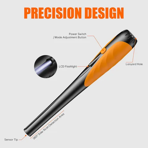 Vista 2 de Detector de Metales para Adultos y Niños, Pinpointer Detector de Metales, Sonda Buscadora de Tesoros de Localización Precisa, Varita Puntero de Mano