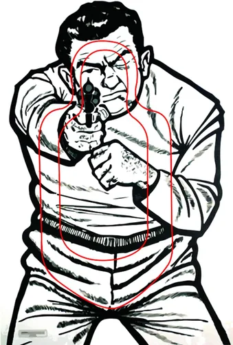 Vista 8 de Paquete de 10 objetivos de disparo – 12 x 20 pulgadas – objetivo de salpicadura de silueta, póster de práctica, ideal para todas las armas de fuego