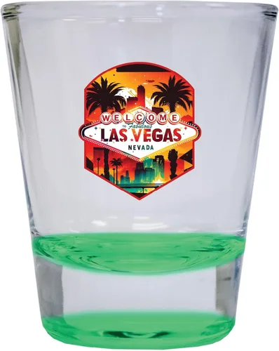 Vista 7 de R and R Imports Las Vegas Nevada Design A Souvenir - Vaso de chupito redondo de 1.5 onzas, color azul, paquete de 2