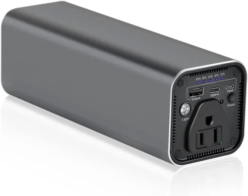 Cargador portátil para laptop con salida de CA, 31200 mAh/112 Wh 100 W, batería externa compatible con MacBook, iPhone, Samsung, HP, Dell, Lenovo y