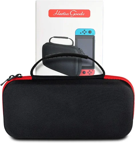 Vista 7 de Daydayup Funda para Switch y protector de pantalla de vidrio templado compatible con Nintendo Switch - Funda de transporte de viaje de lujo rígida