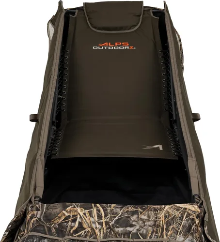 Vista 7 de ALPS OutdoorZ Legend Layout Blind - Persiana de caza, diseño de silla de gravedad cero, suelo impermeable, pantalla frontal de malla, puerta trasera