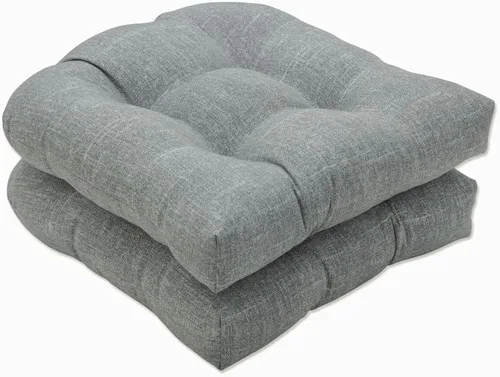 Vista 18 de Pillow Perfect Forsyth - Cojín sólido para asiento de patio de mimbre para interiores/exteriores, reversible, resistente a la intemperie y a