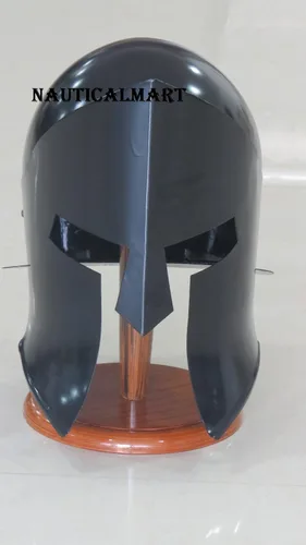 NauticalMart Casco medieval 300 Spartan Armor - Disfraz medieval negro
